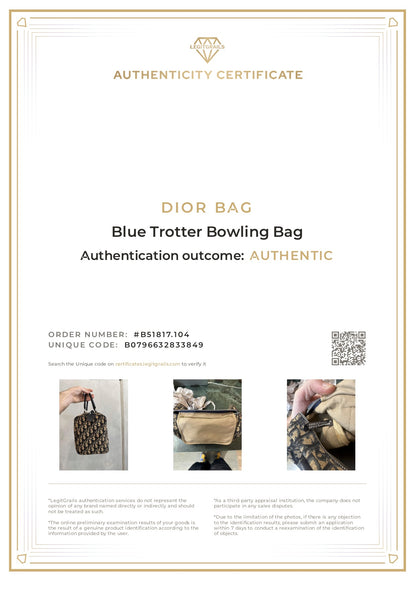 Dior Blue Trotter Bowling Bag