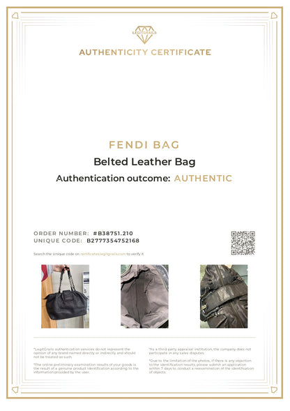 Fendi Belted Leather Bag