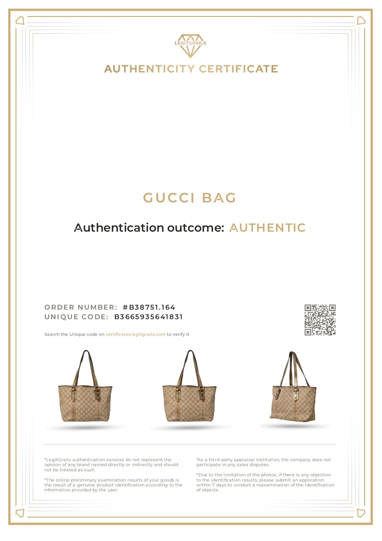 Gucci Gold Monogram Leather Tote Bag