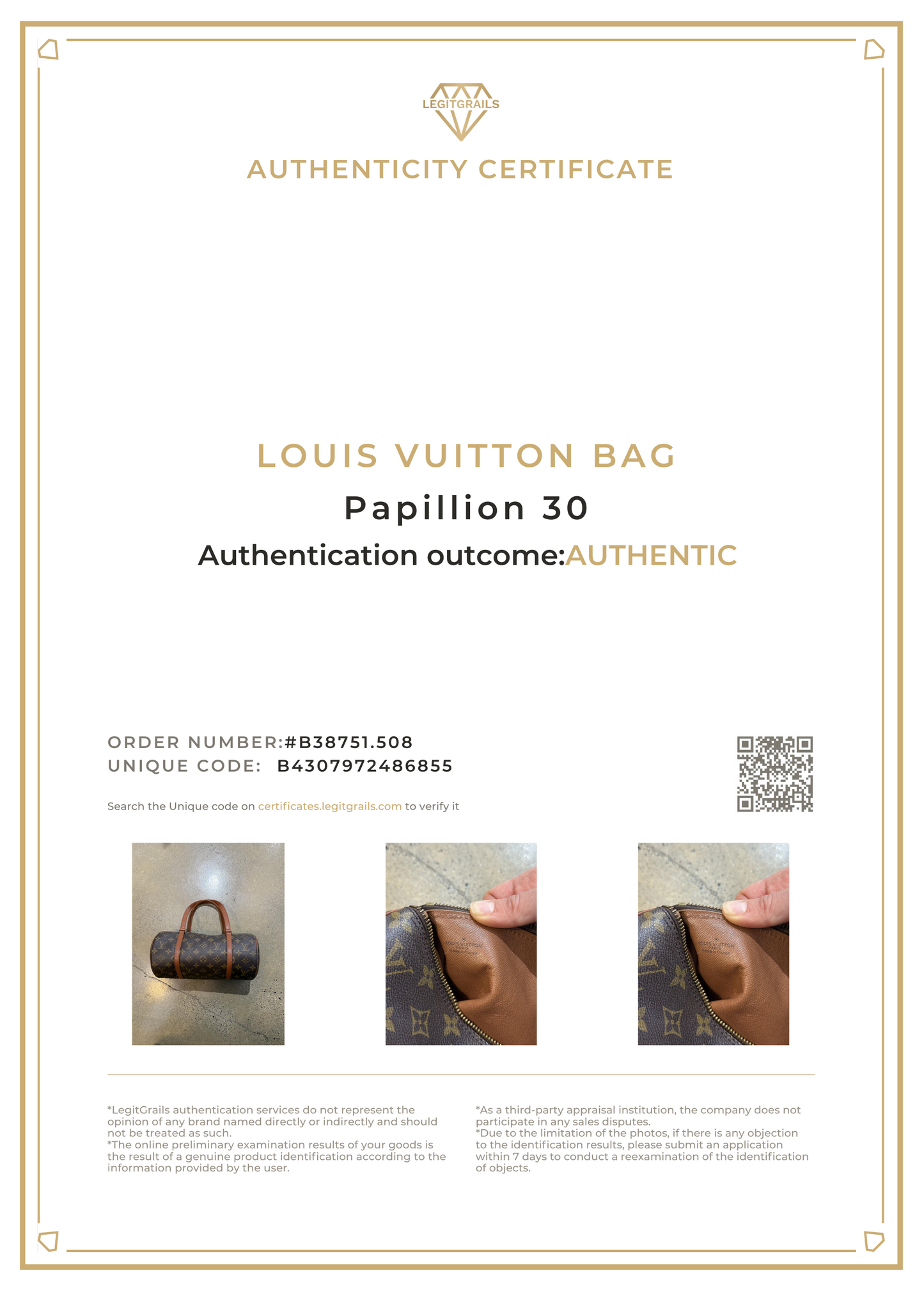 Louis Vuitton Papillion 30