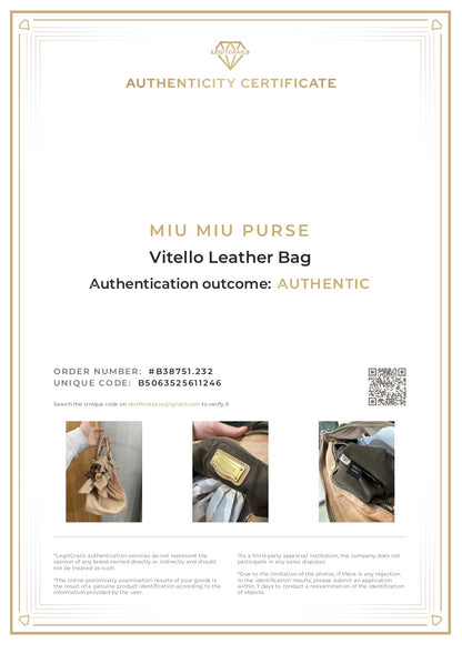 Miu Miu Vitello Leather Bag