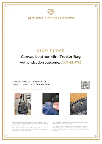 Dior Canvas Leather Mini Trotter Bag