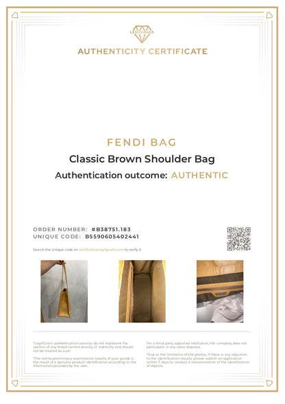 Fendi Classic Shoulder Tote Bag