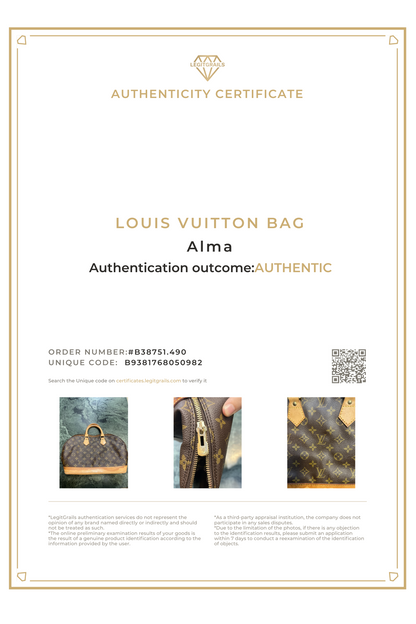 Louis Vuitton Alma Handbag