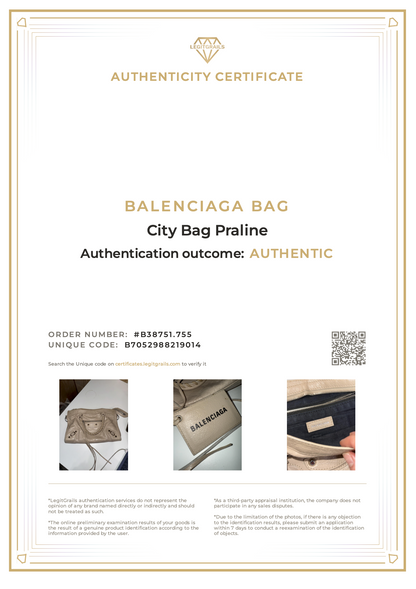 Balenciaga City Bag Praline