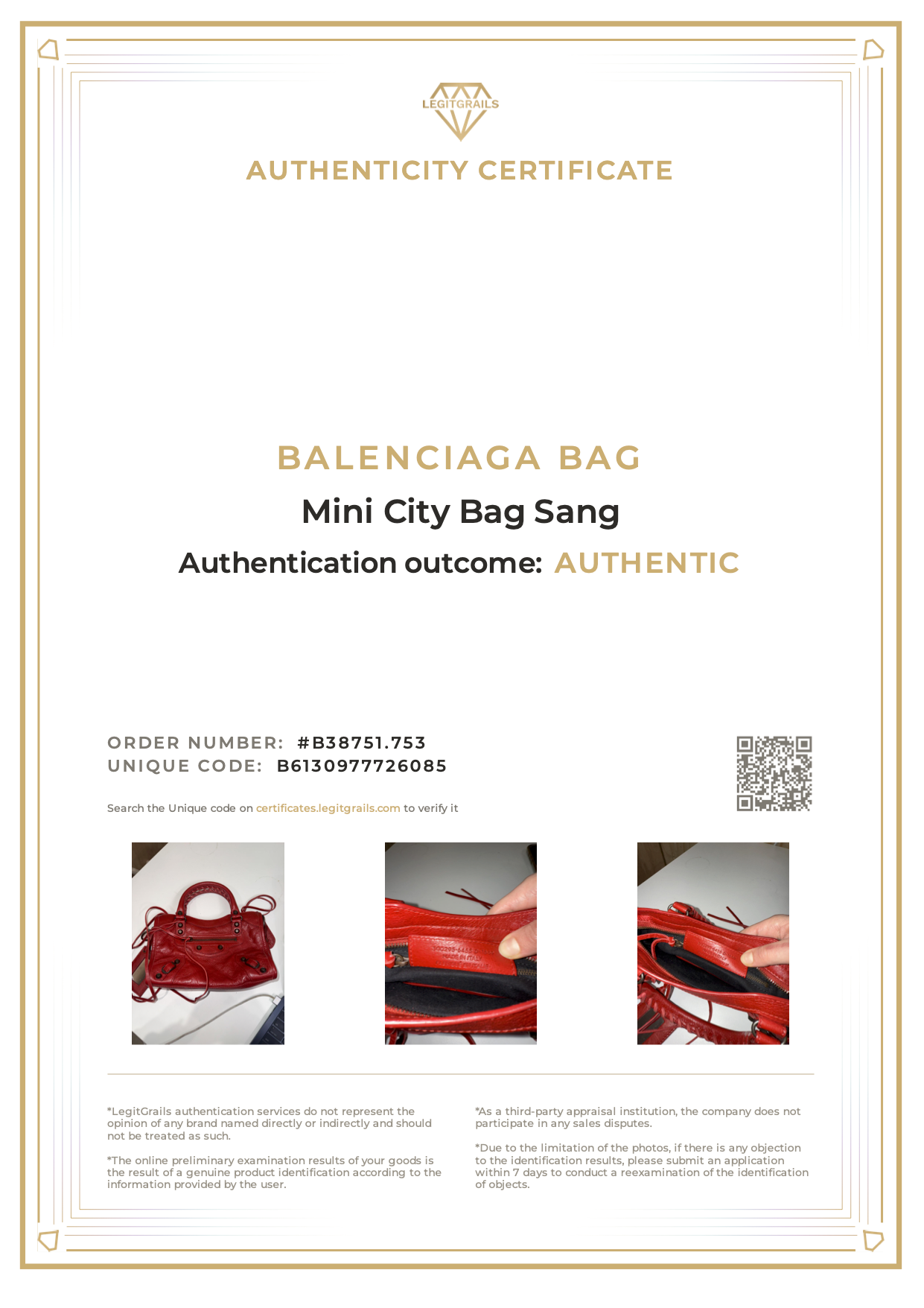 Balenciaga Mini City Bag Sang