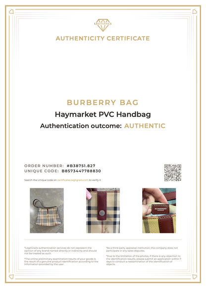 Burberry Haymarket PVC Handbag