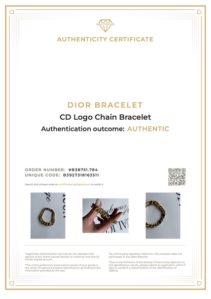 CD Logo Chain Bracelet