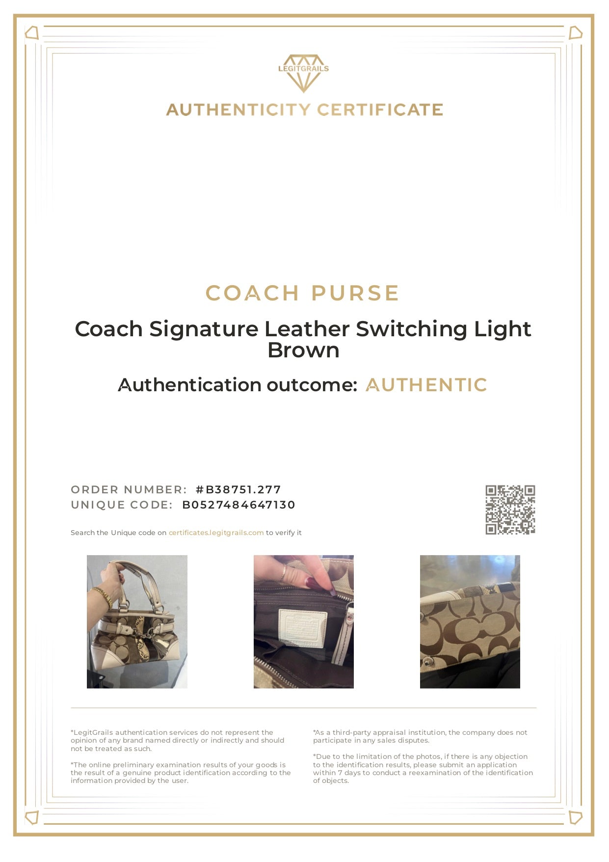 Coach Signature Switching Light Brown Shoulder bag