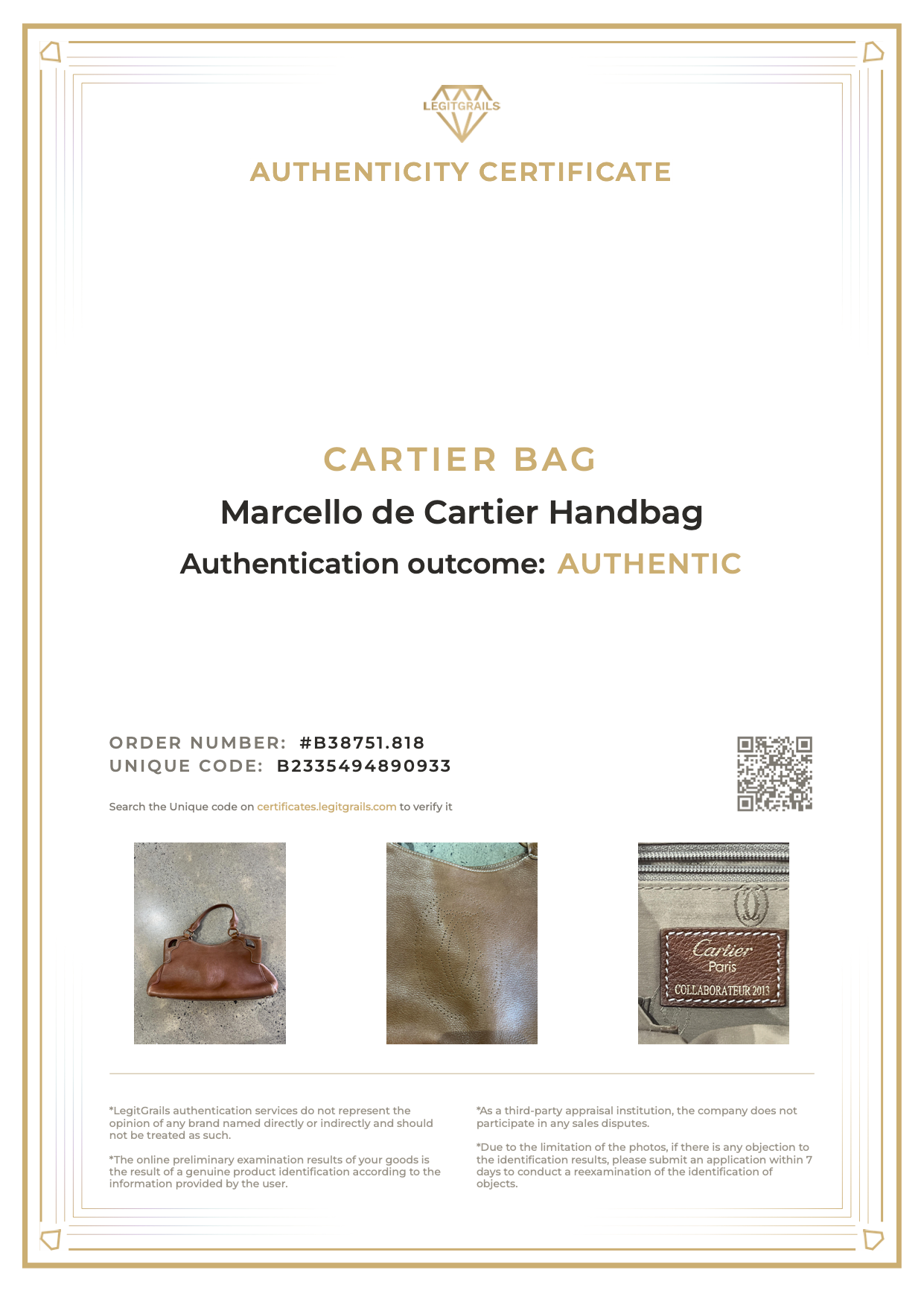 Cartier Marcello de Cartier Handbag