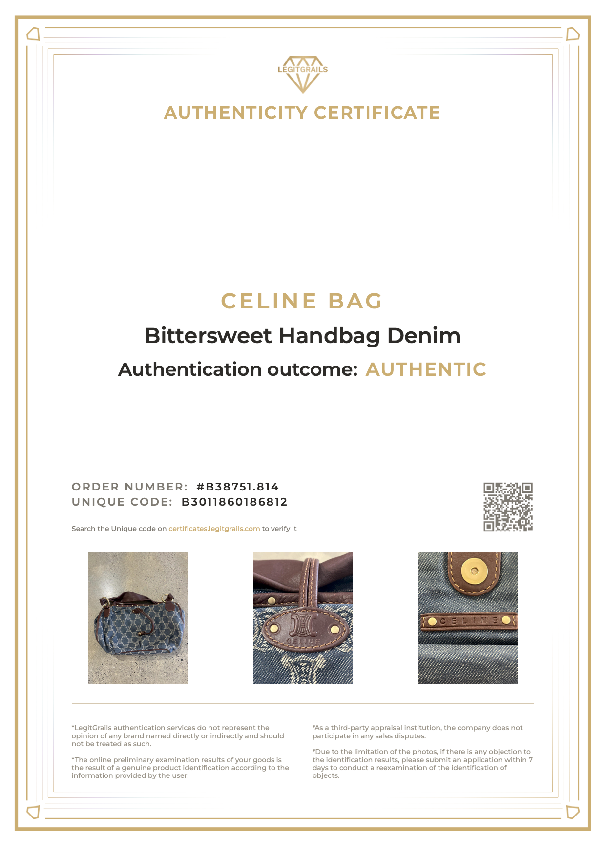 Celine Bittersweet Handbag Denim