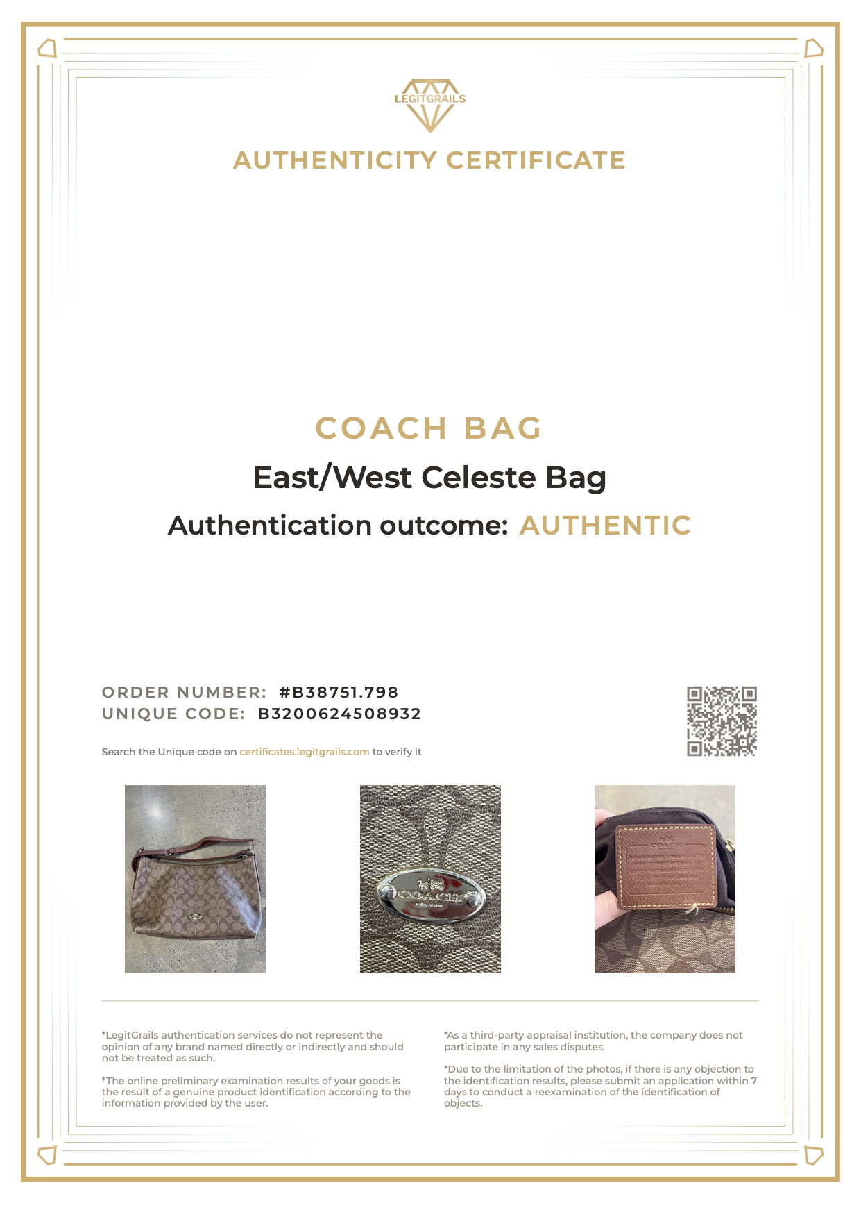 Coach East/West Celeste Bag