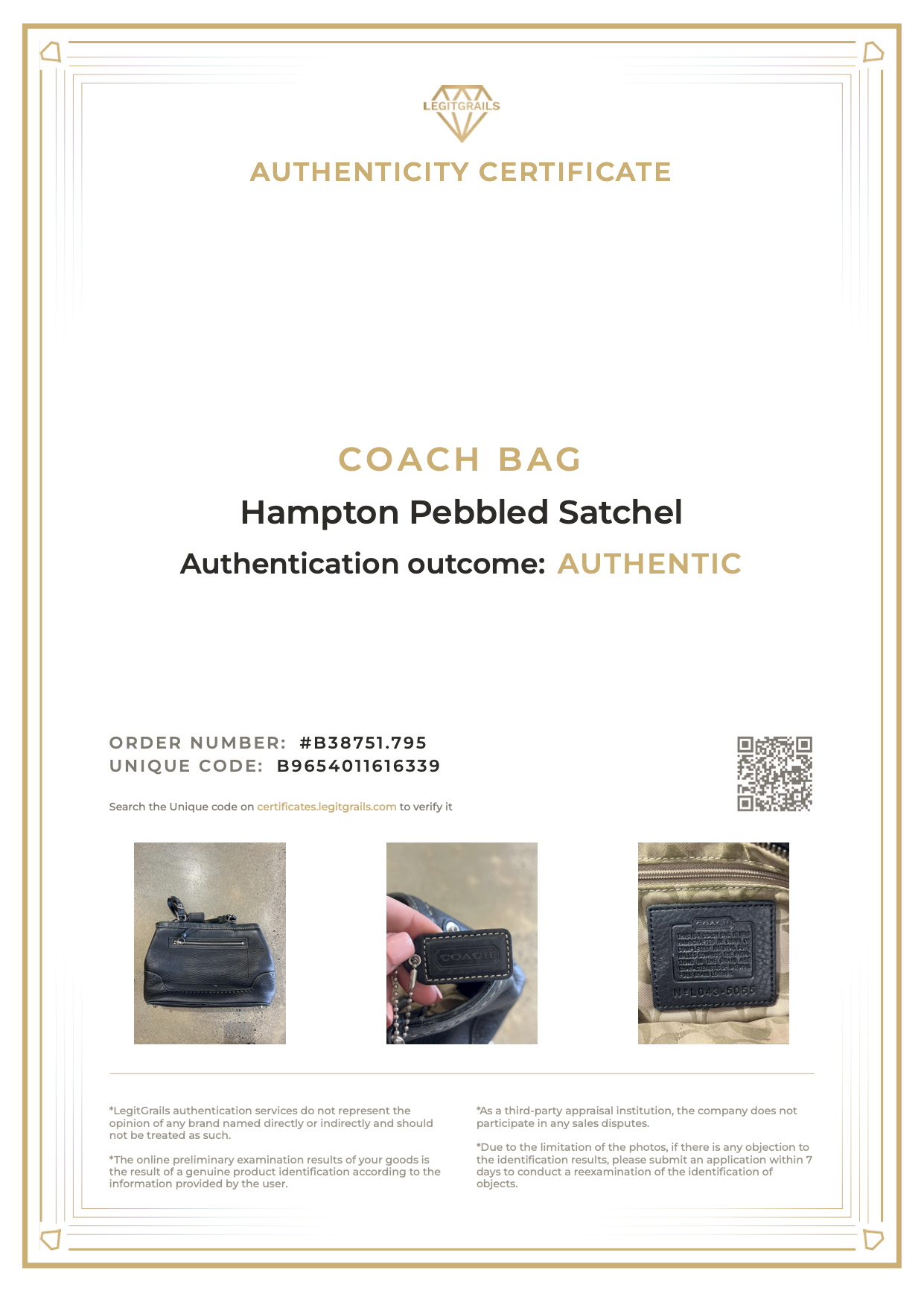Coach Hampton Pebbled Satchel