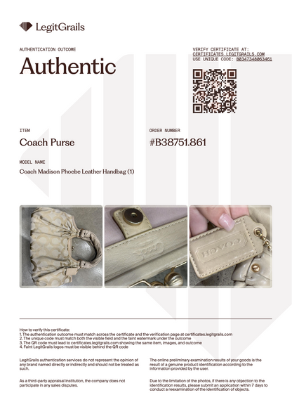 Coach Madison Phoebe Leather Handbag 01