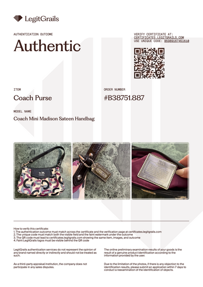 Coach Mini Madison Handbag