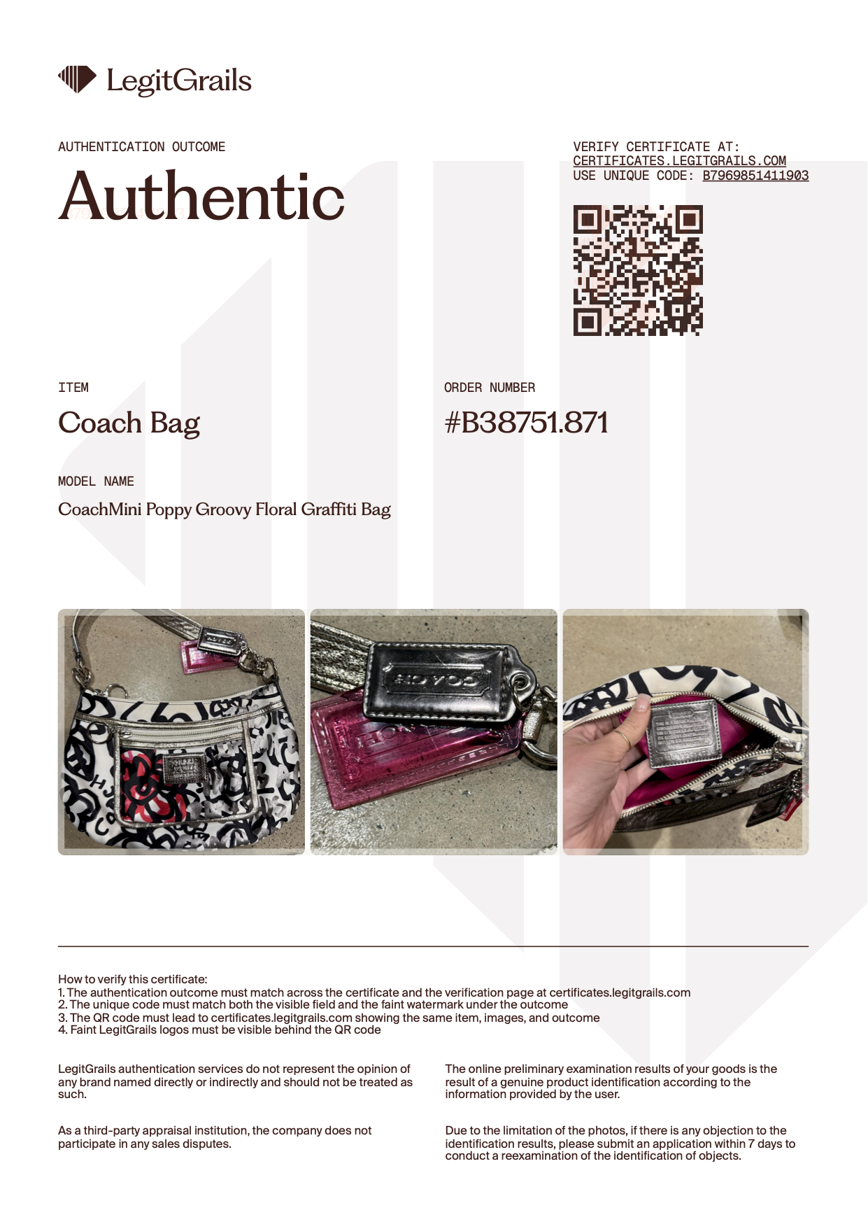 Coach Mini Poppy Groovy Floral Graffiti 2Way Bag