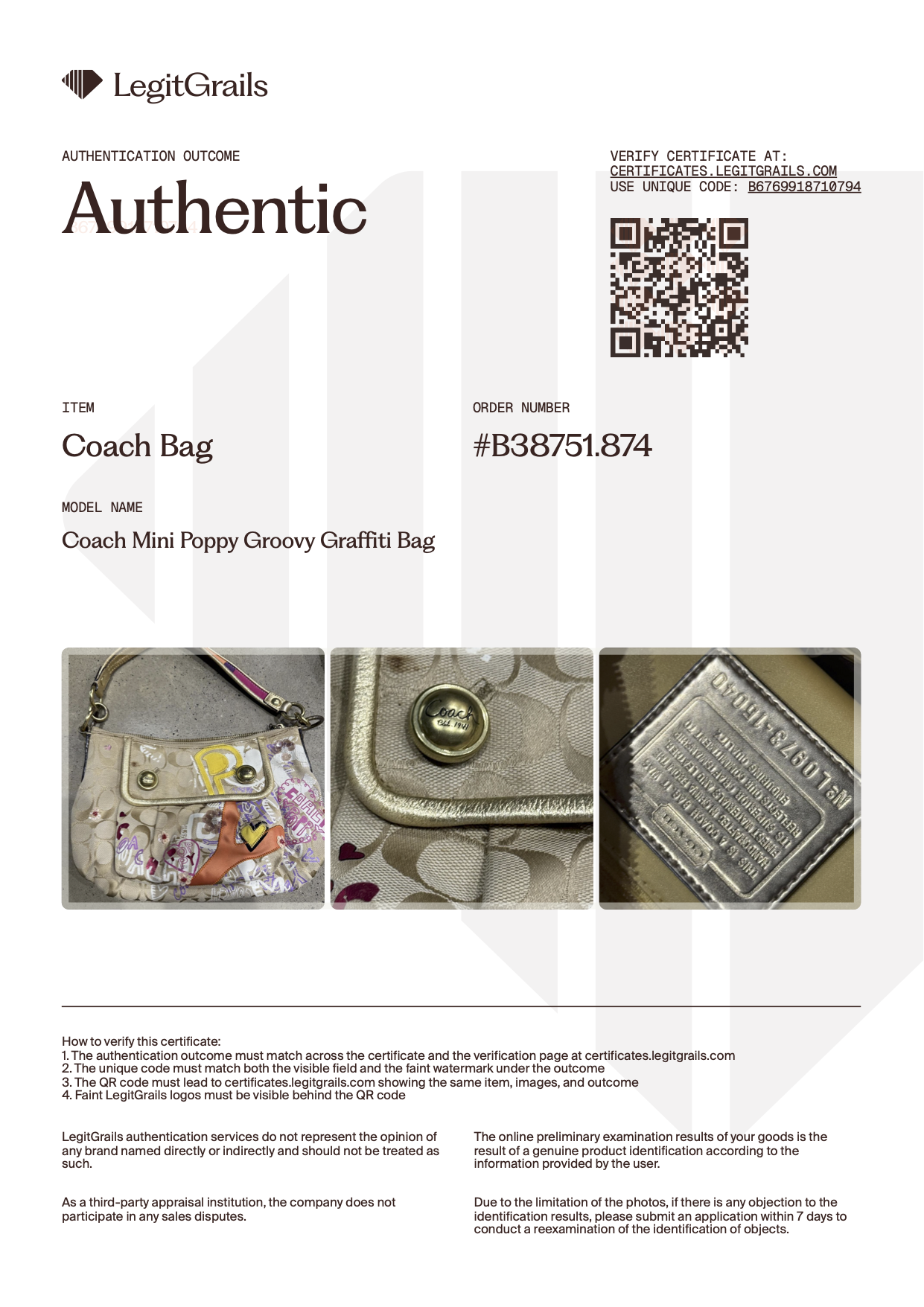 Coach Mini Poppy Groovy Graffiti Bag