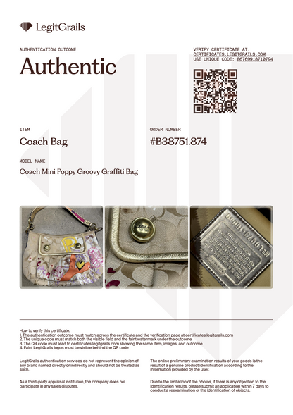 Coach Mini Poppy Groovy Graffiti Bag