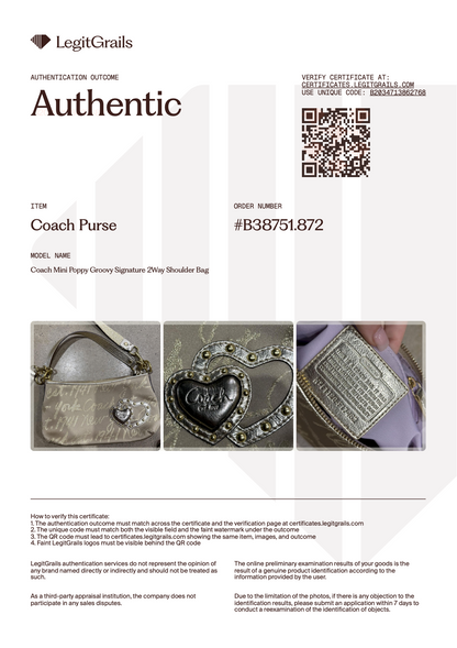 Coach Mini Poppy Groovy Signature 2Way Bag