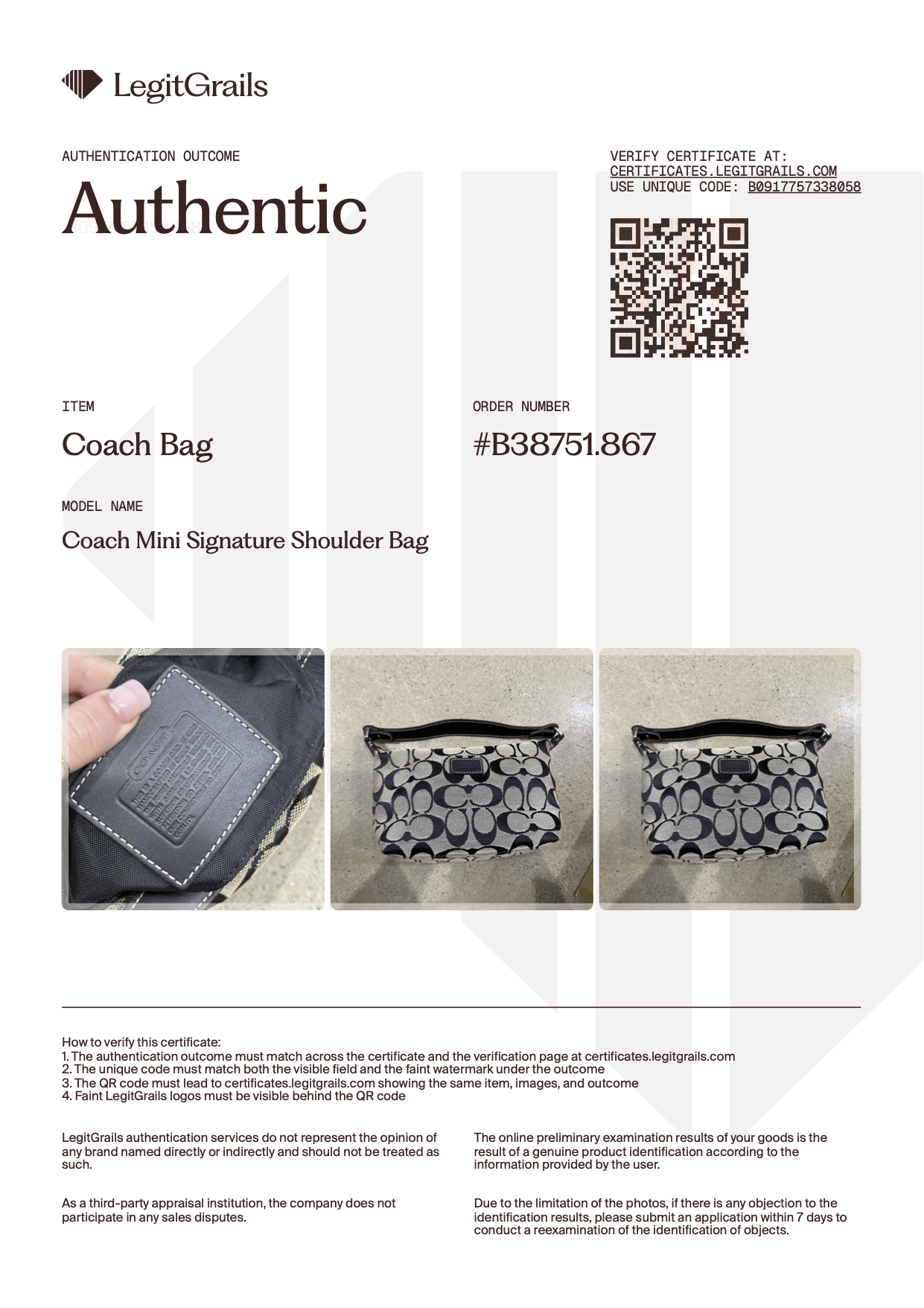 Coach Mini Signature Shoulder Bag