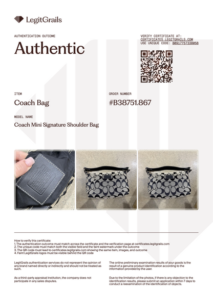 Coach Mini Signature Shoulder Bag