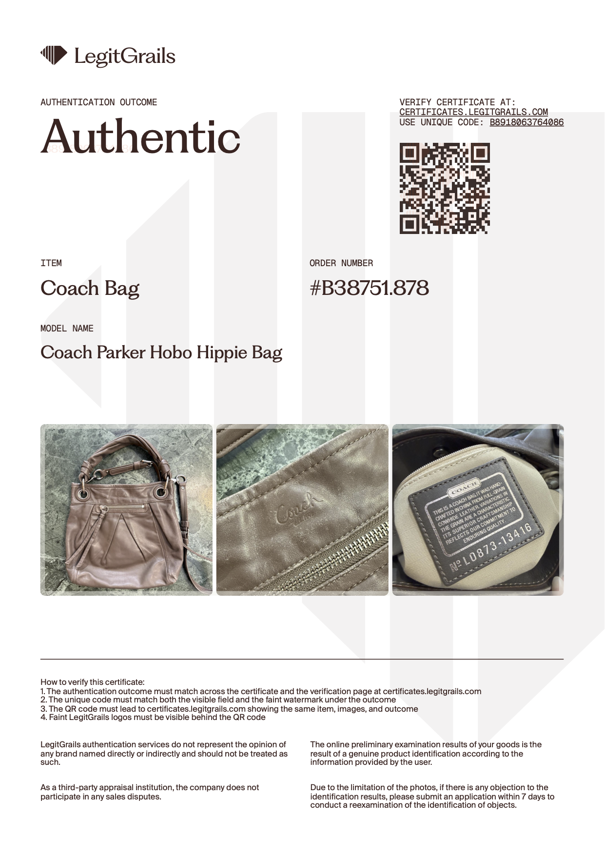 Coach Parker Hobo Hippie Bag