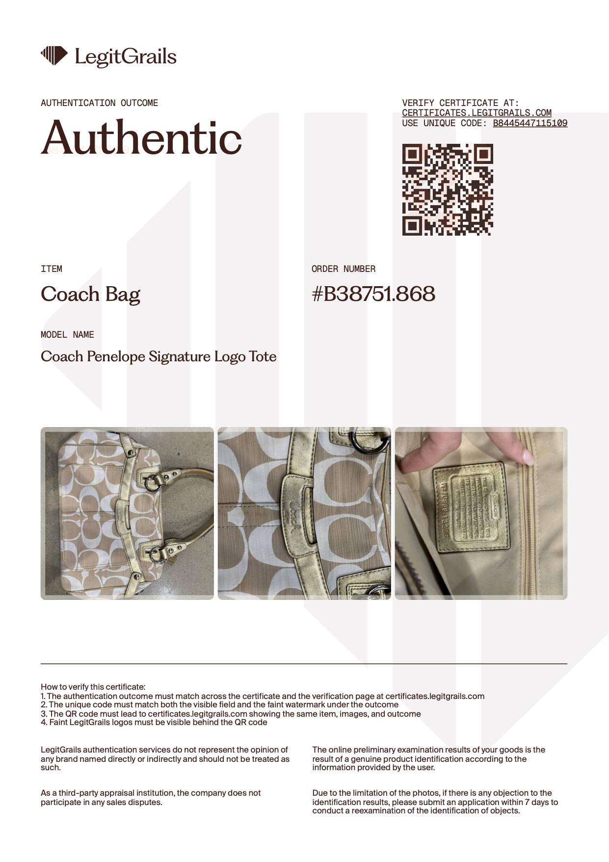 Coach Penelope Signature Logo Tote