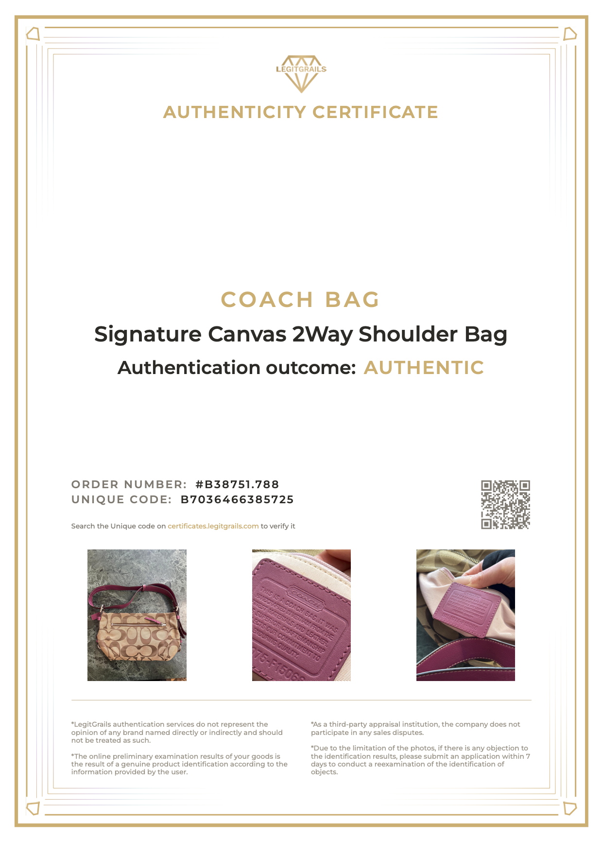 (PRE-ORDER) Coach Signature Canvas 2Way Shoulder Bag