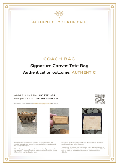 (PRE-ORDER) Coach Signature Canvas Tote Bag