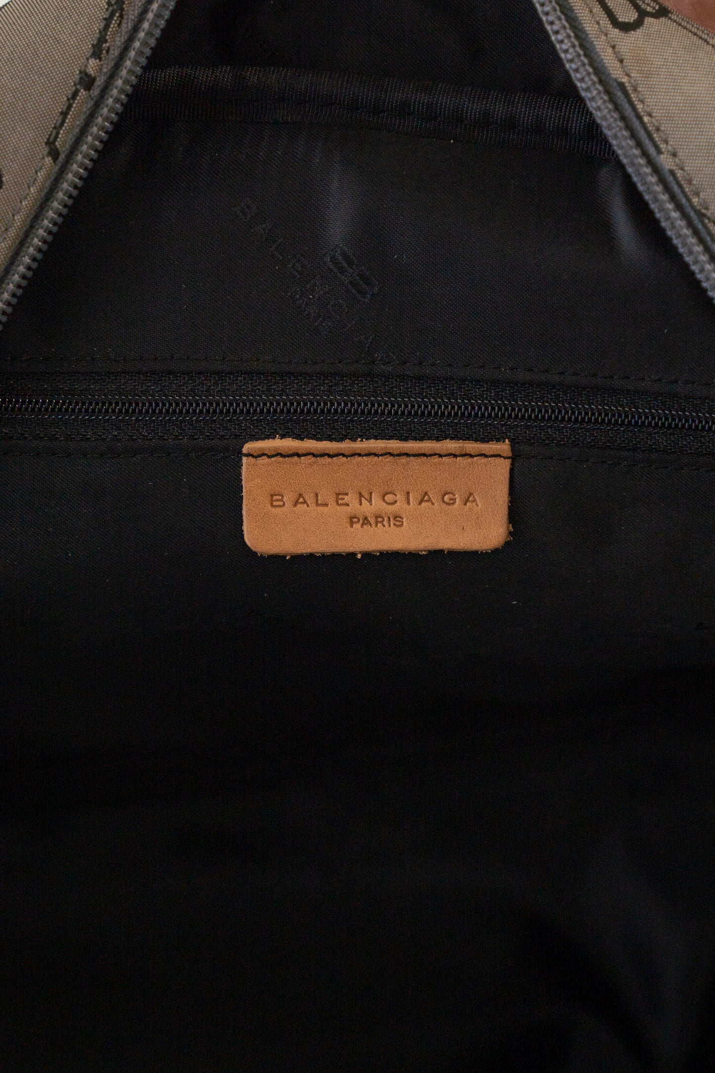 Balenciaga Monogram Bowler Bag with Brown Detailing