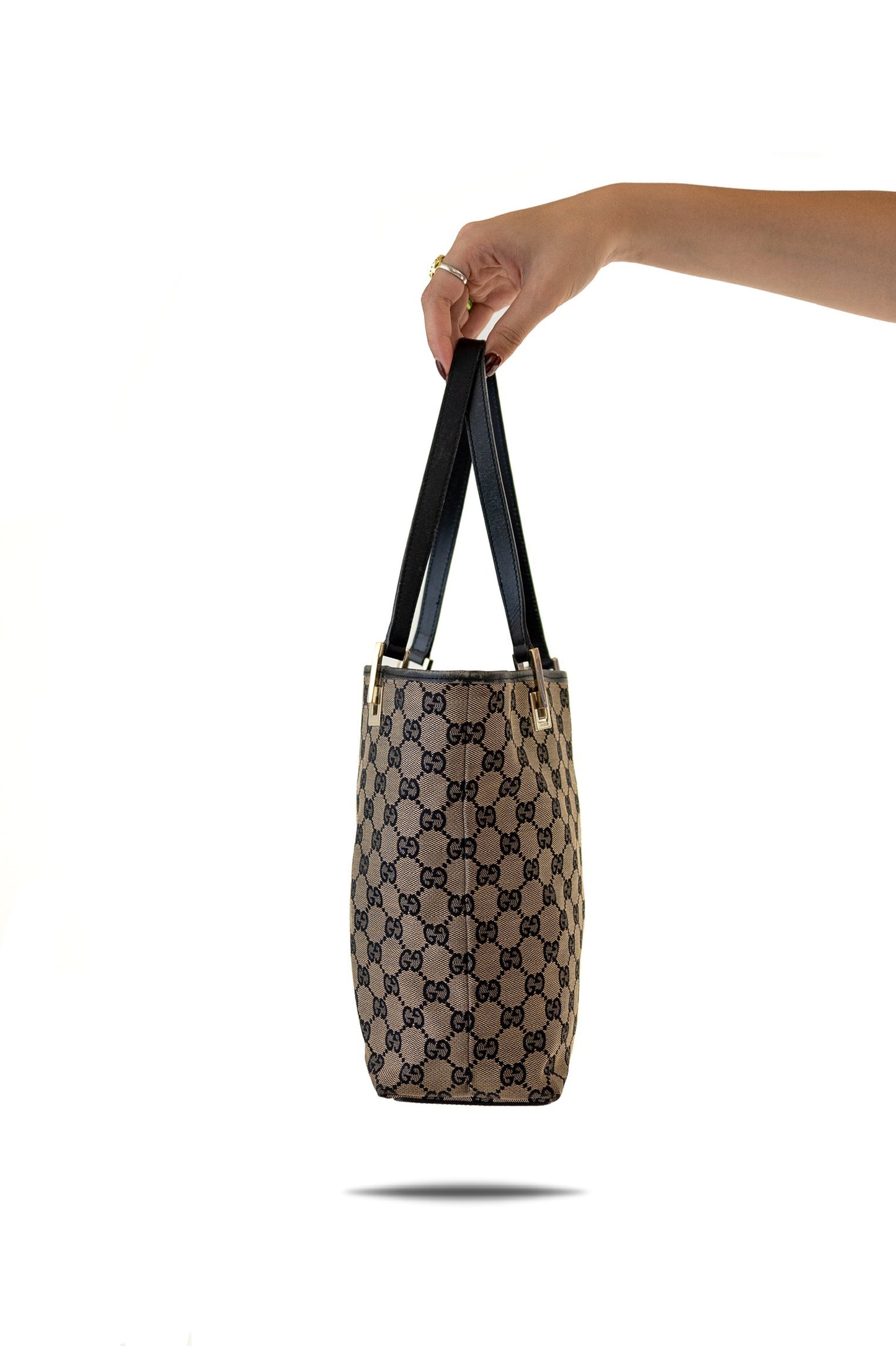 Gucci GG Canvas Tote Bag Beige and Black