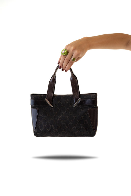Gucci Dark Brown GG Canvas Handbag