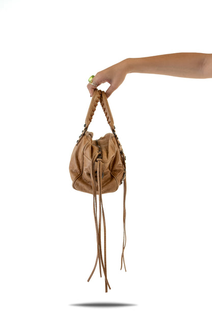 Balenciaga Beige Motorcycle City Bag