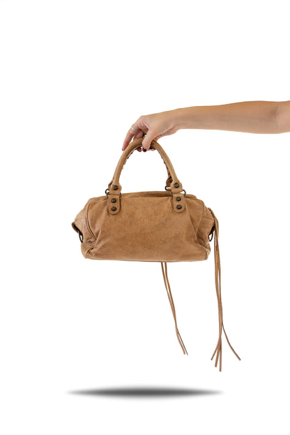 Balenciaga Beige Motorcycle City Bag