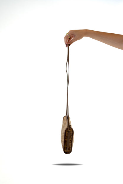 Fendi Zucchino Coated Canvas Crossbody Bag