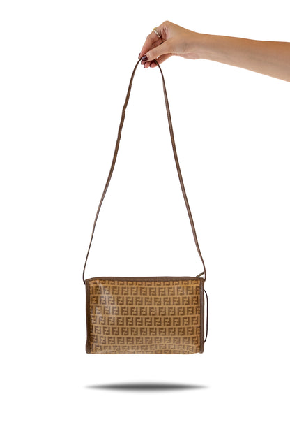 Fendi Zucchino Coated Canvas Crossbody Bag