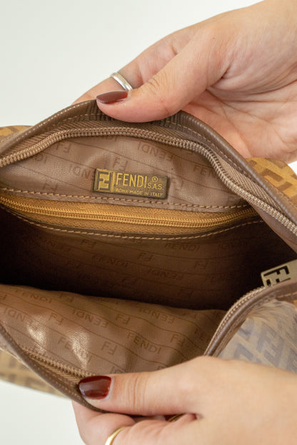 Fendi Zucchino Coated Canvas Crossbody Bag