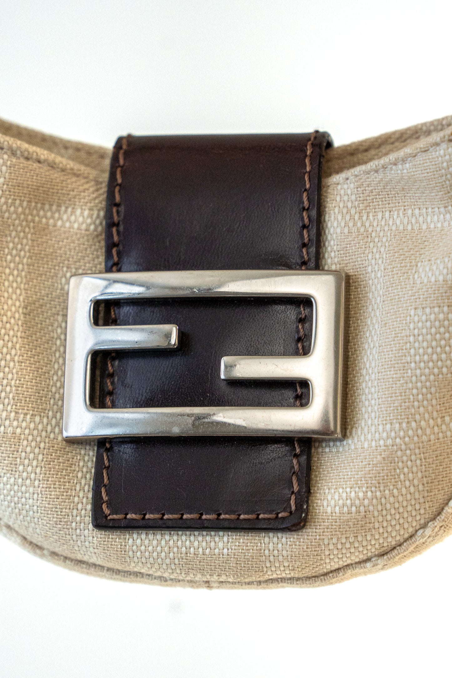 Fendi Beige Mini Croissant Baguette