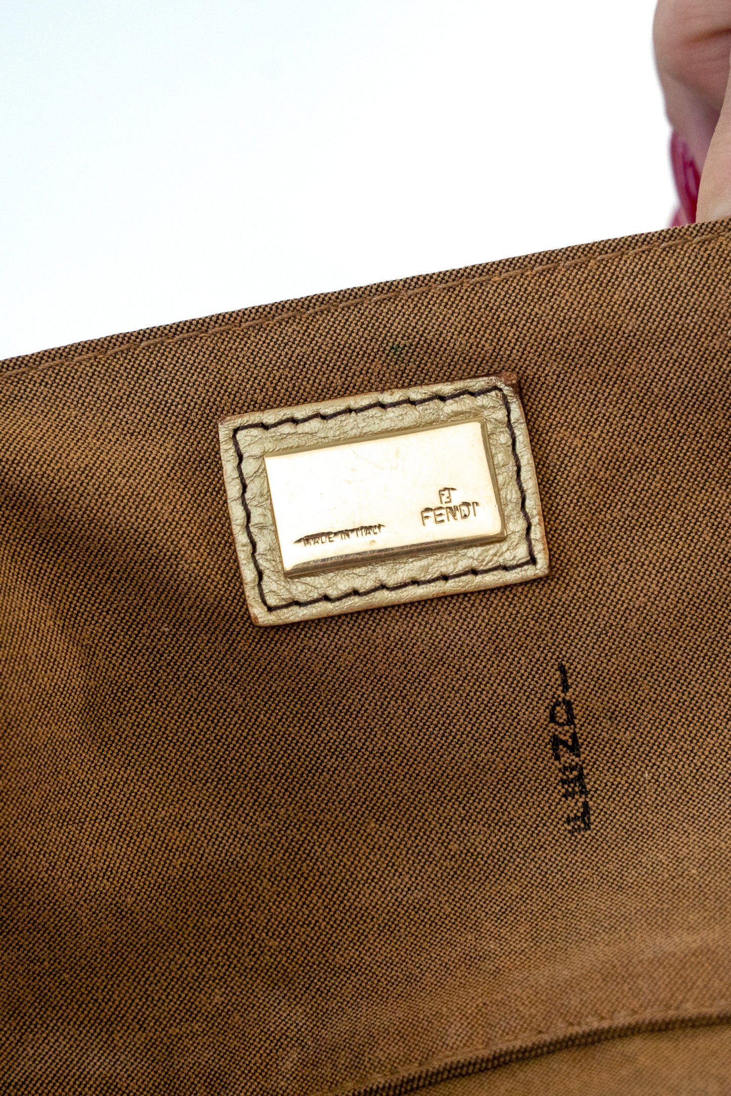 Fendi Gold Zucca Shoulder Bag