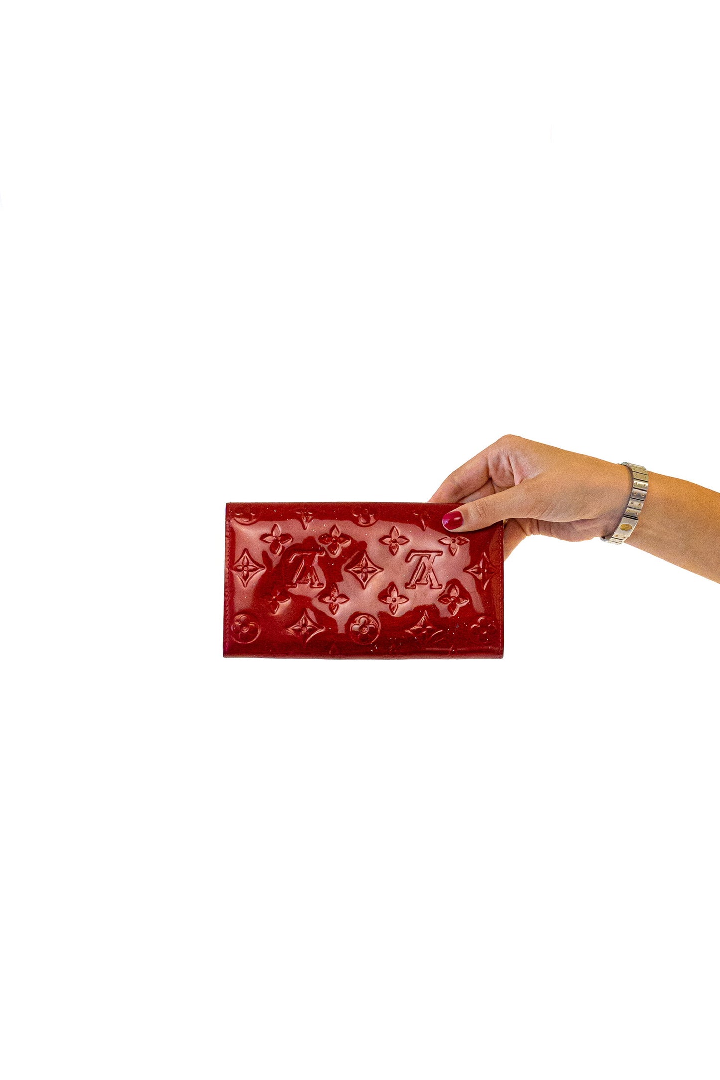 Louis Vuitton Framboise Monogram Vernis Sarah Wallet