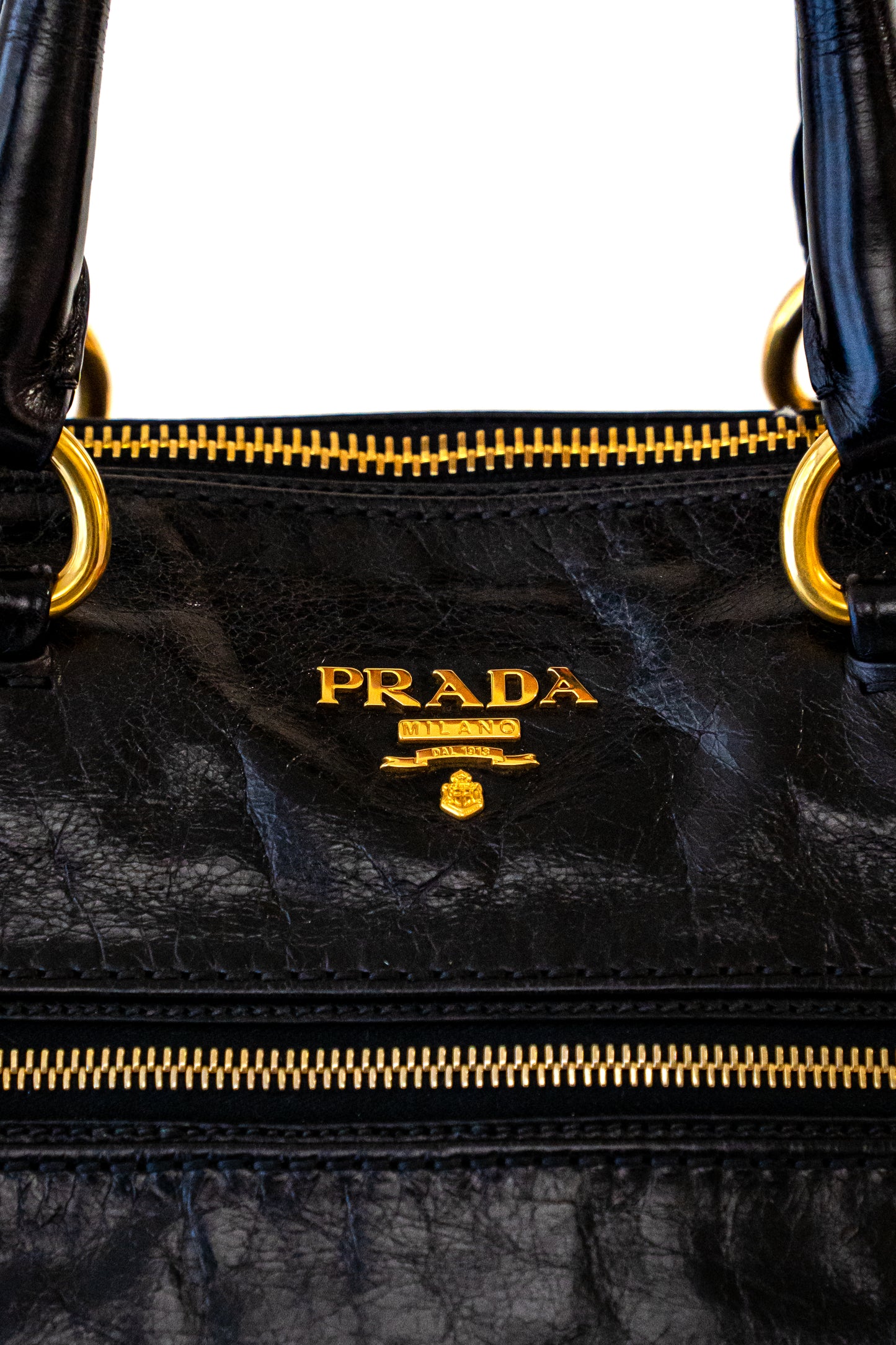 Prada Vitello Shine Black Bag