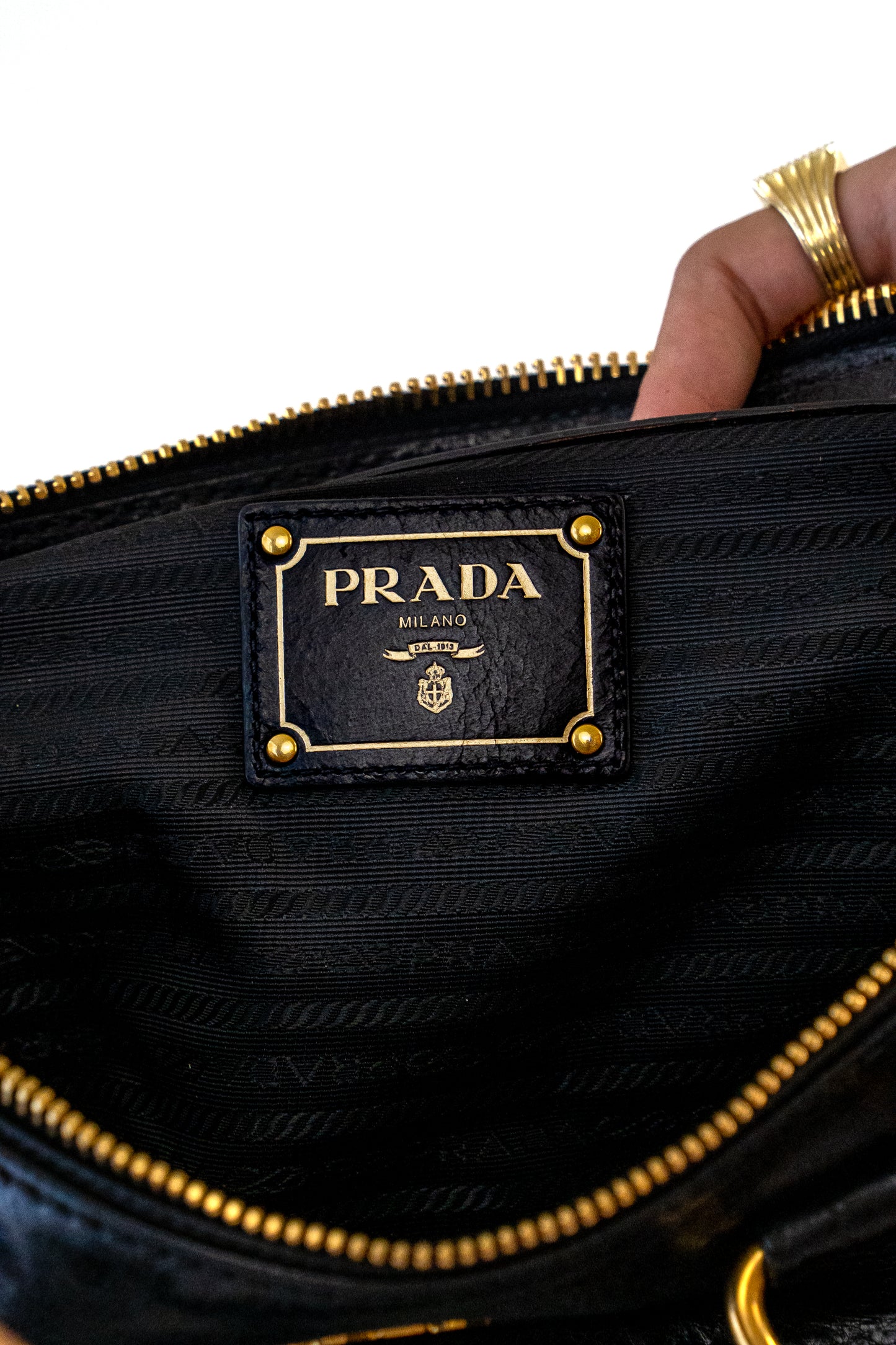 Prada Vitello Shine Black Bag