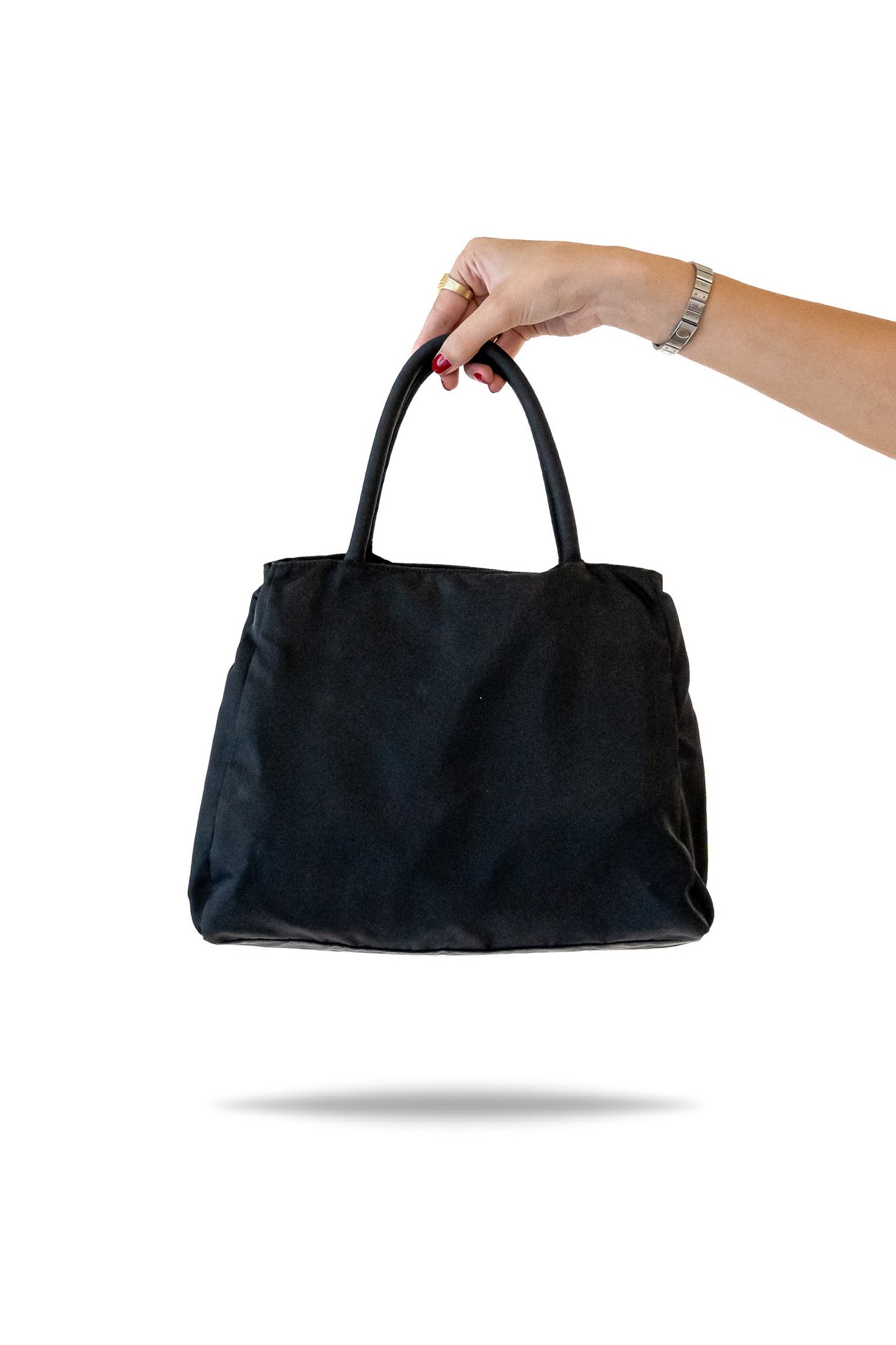 Prada Black Mini Double Strap Tote Bag