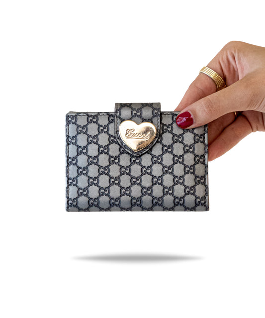 Gucci Grey Heart Detail Wallet