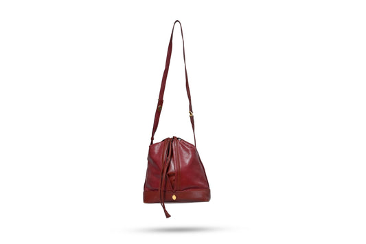 Cartier Leather Burgundy Bucket Bag