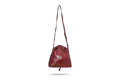 Cartier Leather Burgundy Bucket Bag
