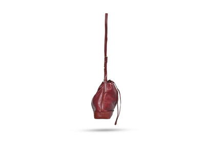 Cartier Leather Burgundy Bucket Bag