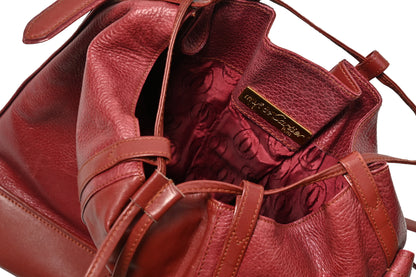 Cartier Leather Burgundy Bucket Bag