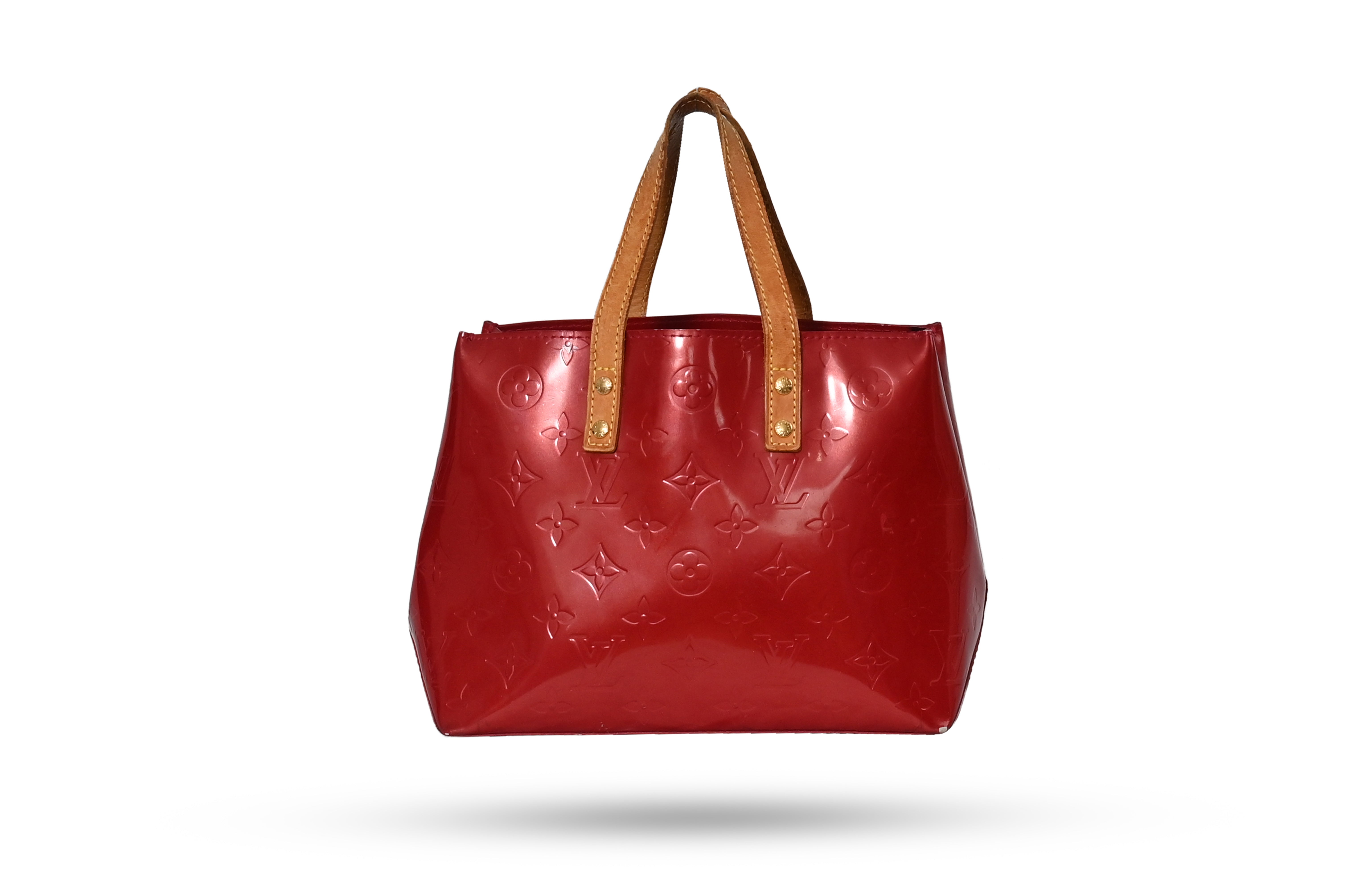 Louis Vuitton Red Reade Vernis Hand bag factory tote