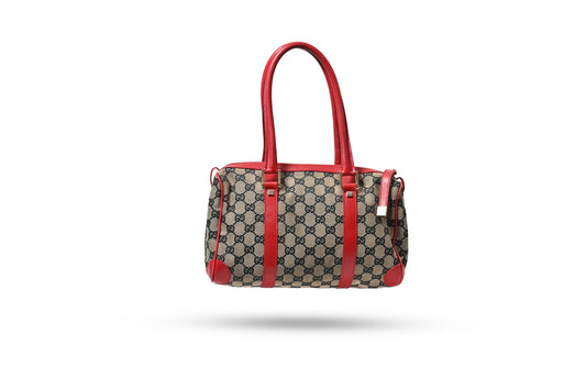 Gucci Red Boston Abbey Shoulder Bag